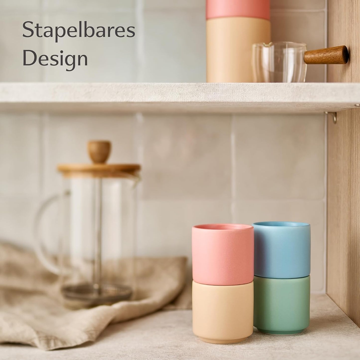 Espressotassen Set Stapelbar