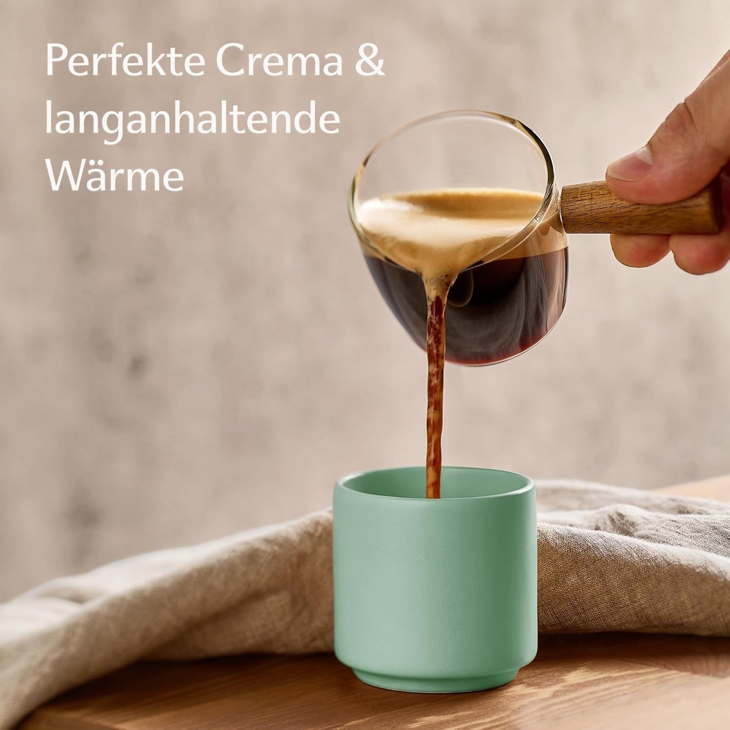 Espressotassen Set Stapelbar