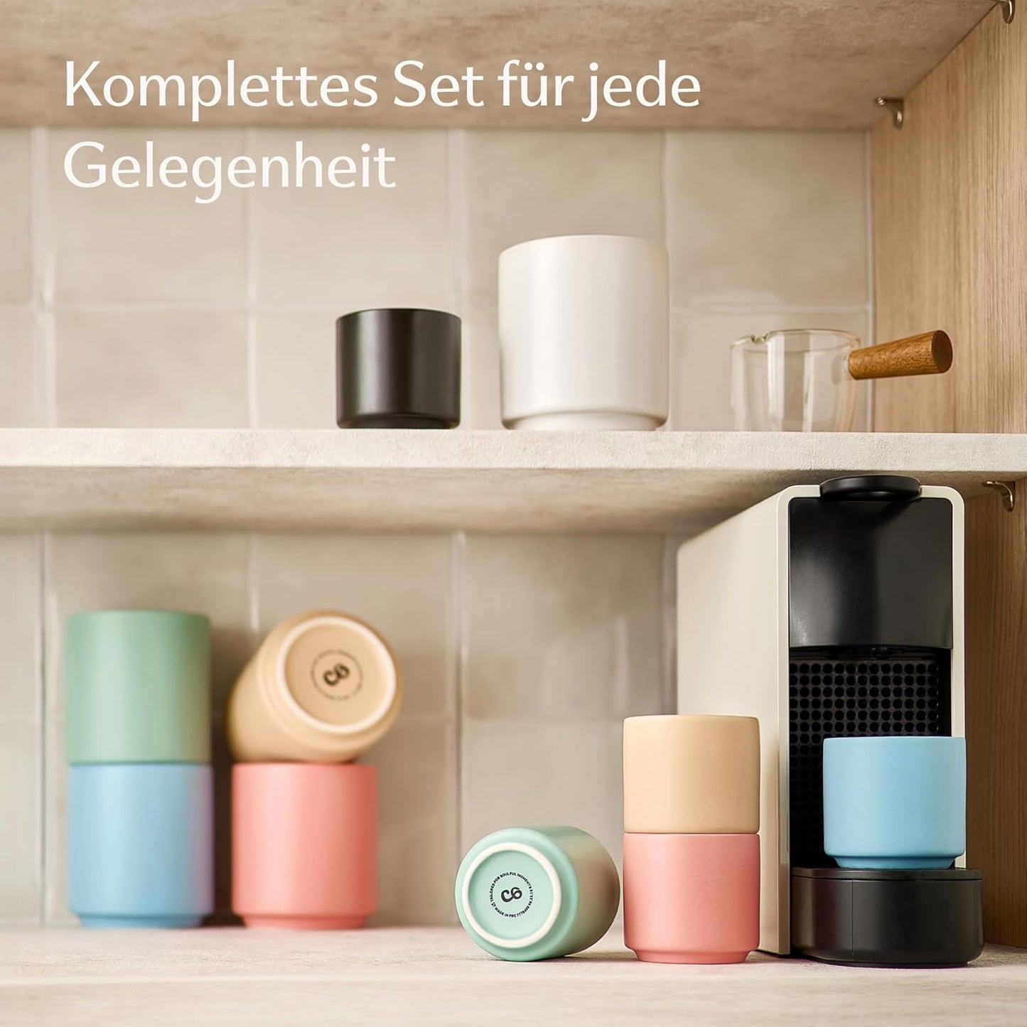 Espressotassen Set Stapelbar