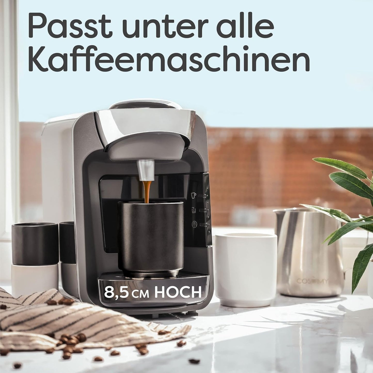 Cappuccino Tassen Set Stapelbar