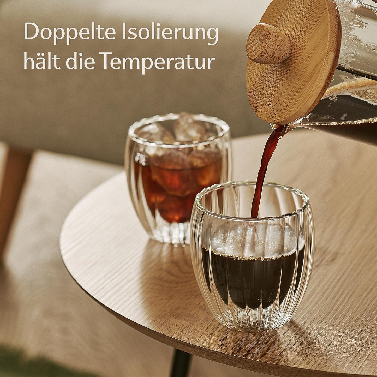 Cappuccinogläser Set Doppelwandig