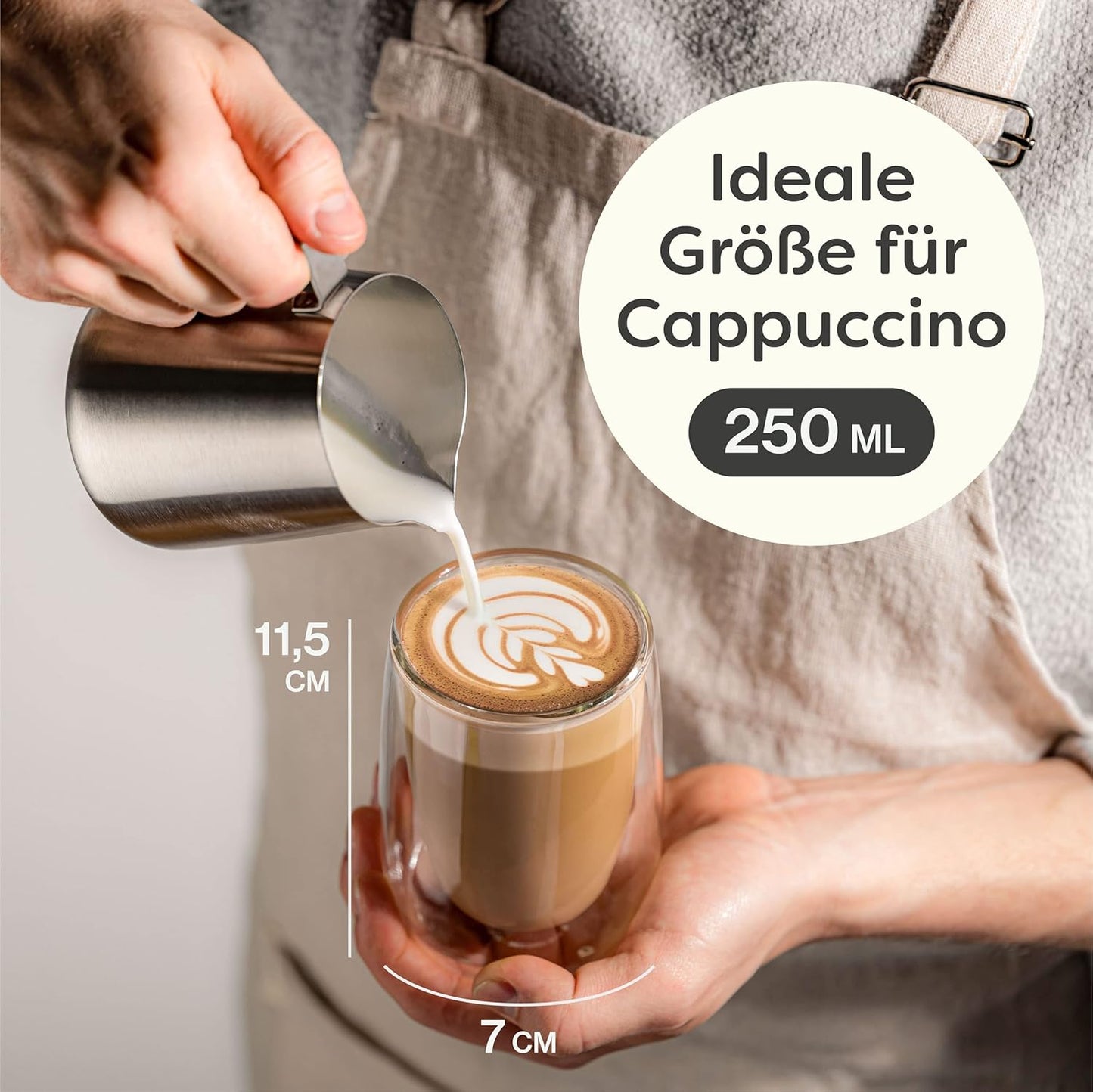 Cappuccinogläser Set Doppelwandig