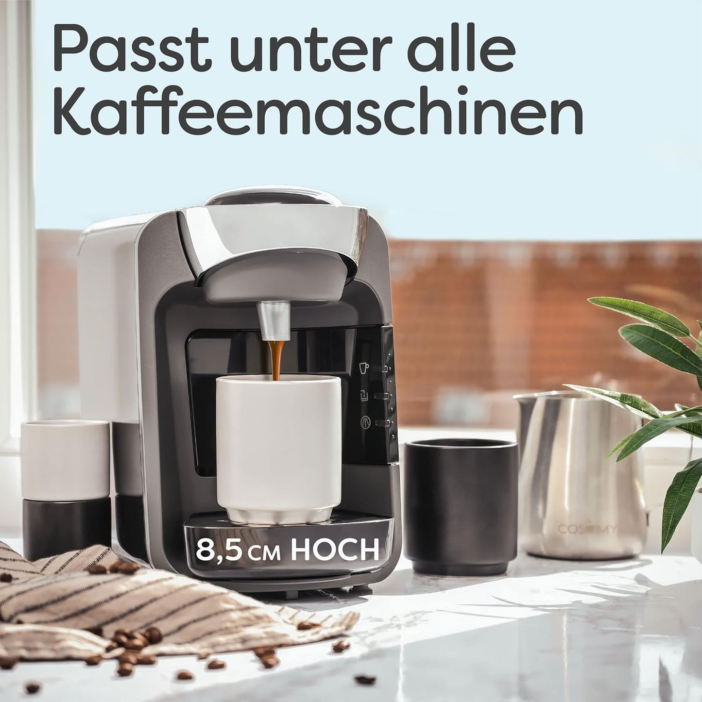 Cappuccino Tassen Set Stapelbar