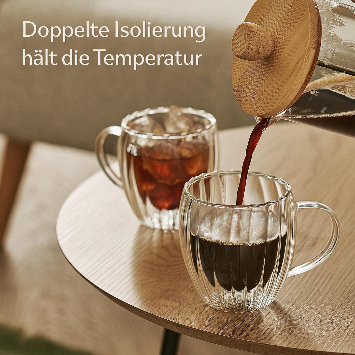 Cappuccinogläser Set Doppelwandig