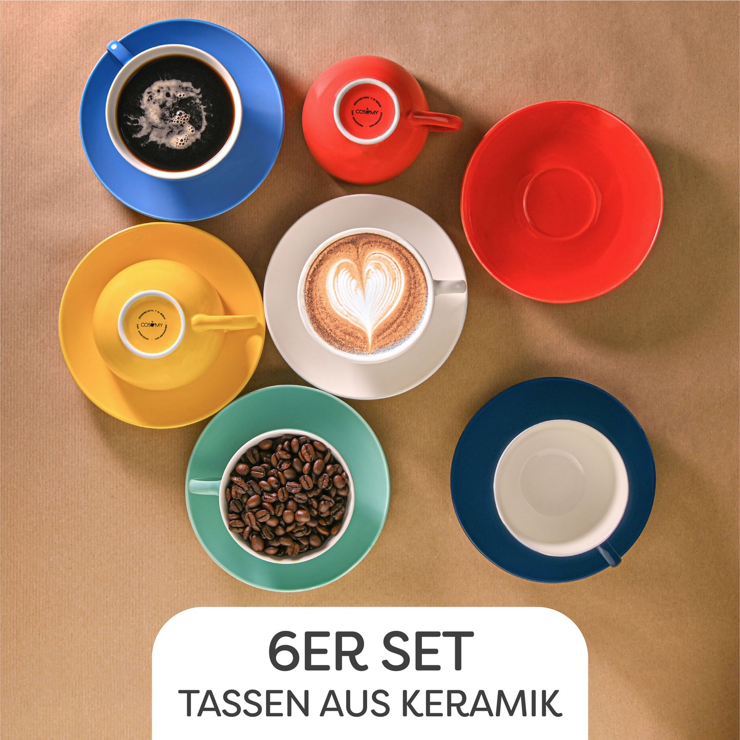 Cappuccinotassen Set Keramik