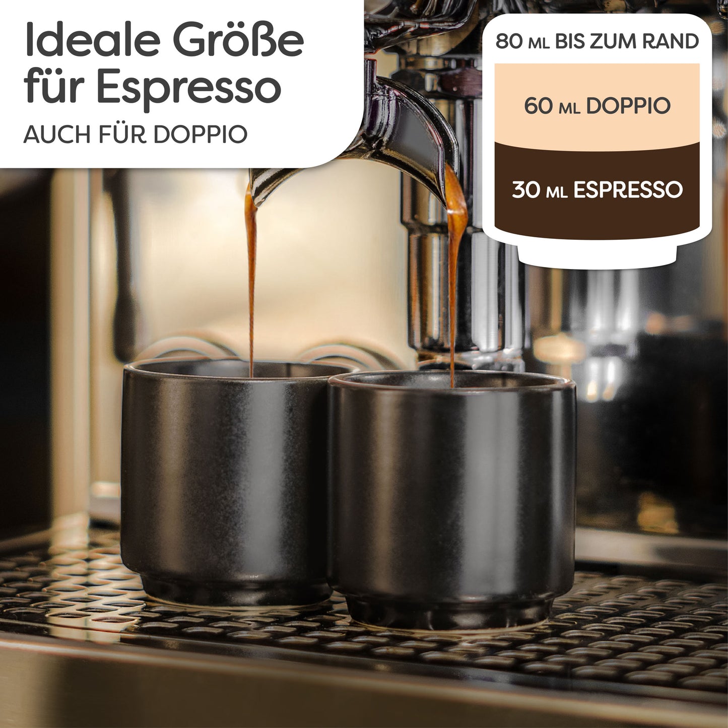 Espressotassen Set Stapelbar