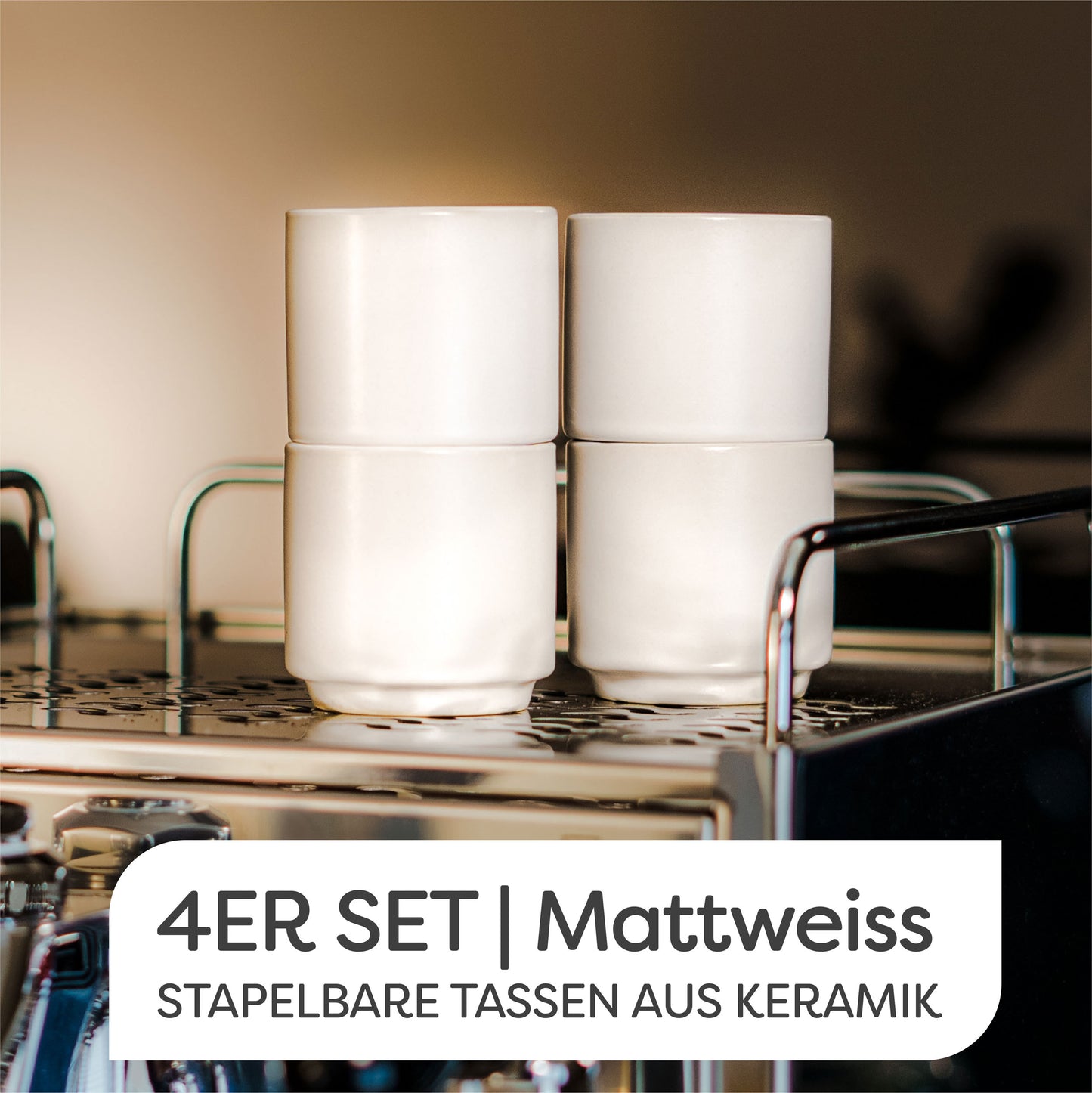 Espressotassen Set Stapelbar