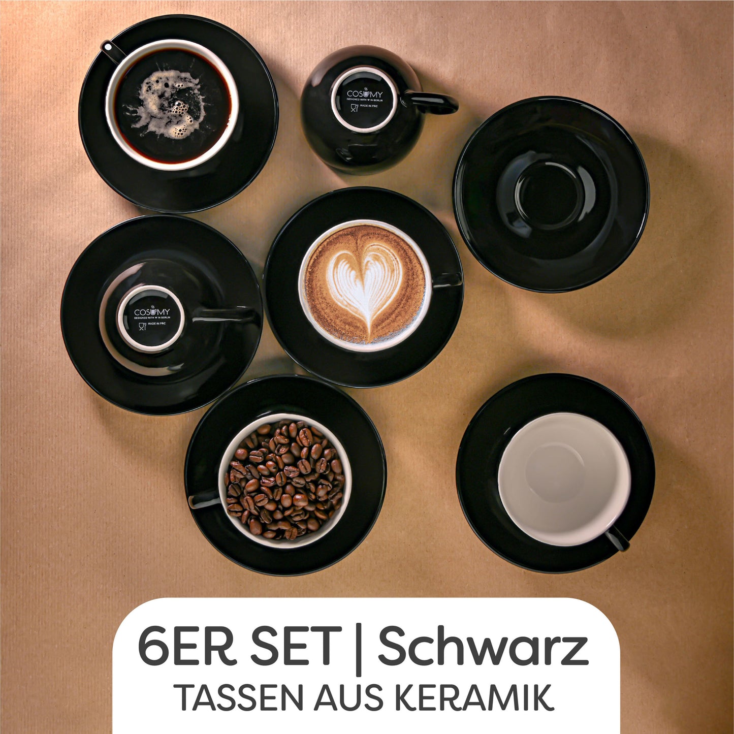 Cappuccinotassen Set Keramik