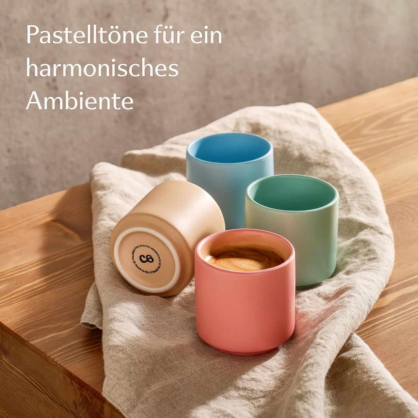Espressotassen Set Stapelbar