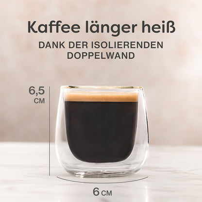 Espressogläser Set Doppelwandige