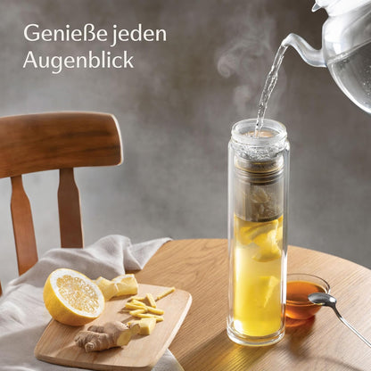 Isolierte Teeflasche Glas