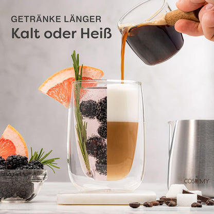 Cappuccinogläser Set Doppelwandig