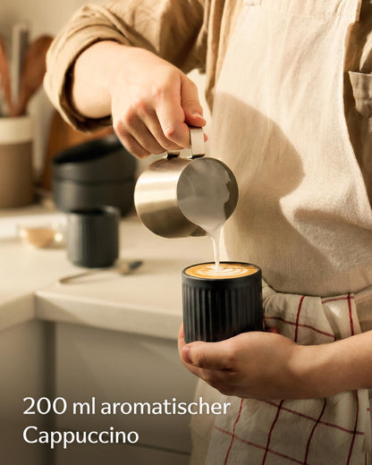 Kaffeetassen Set Rythm Vertikal Schwarz ohne Henkel – Bild 3 – Cosumy