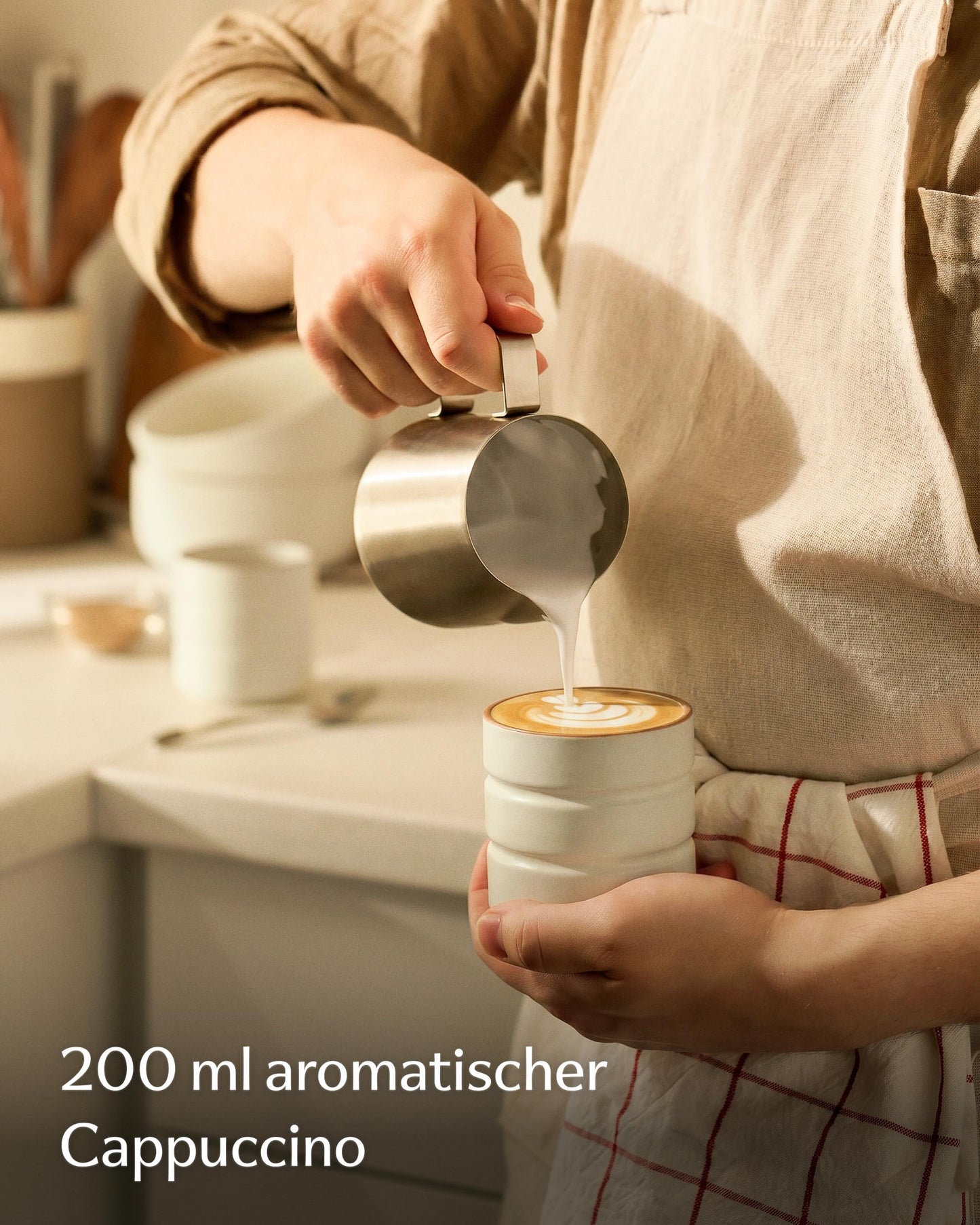 Kaffeetassen Set Rythm Beige ohne Henkel – Bild 3 – Cosumy