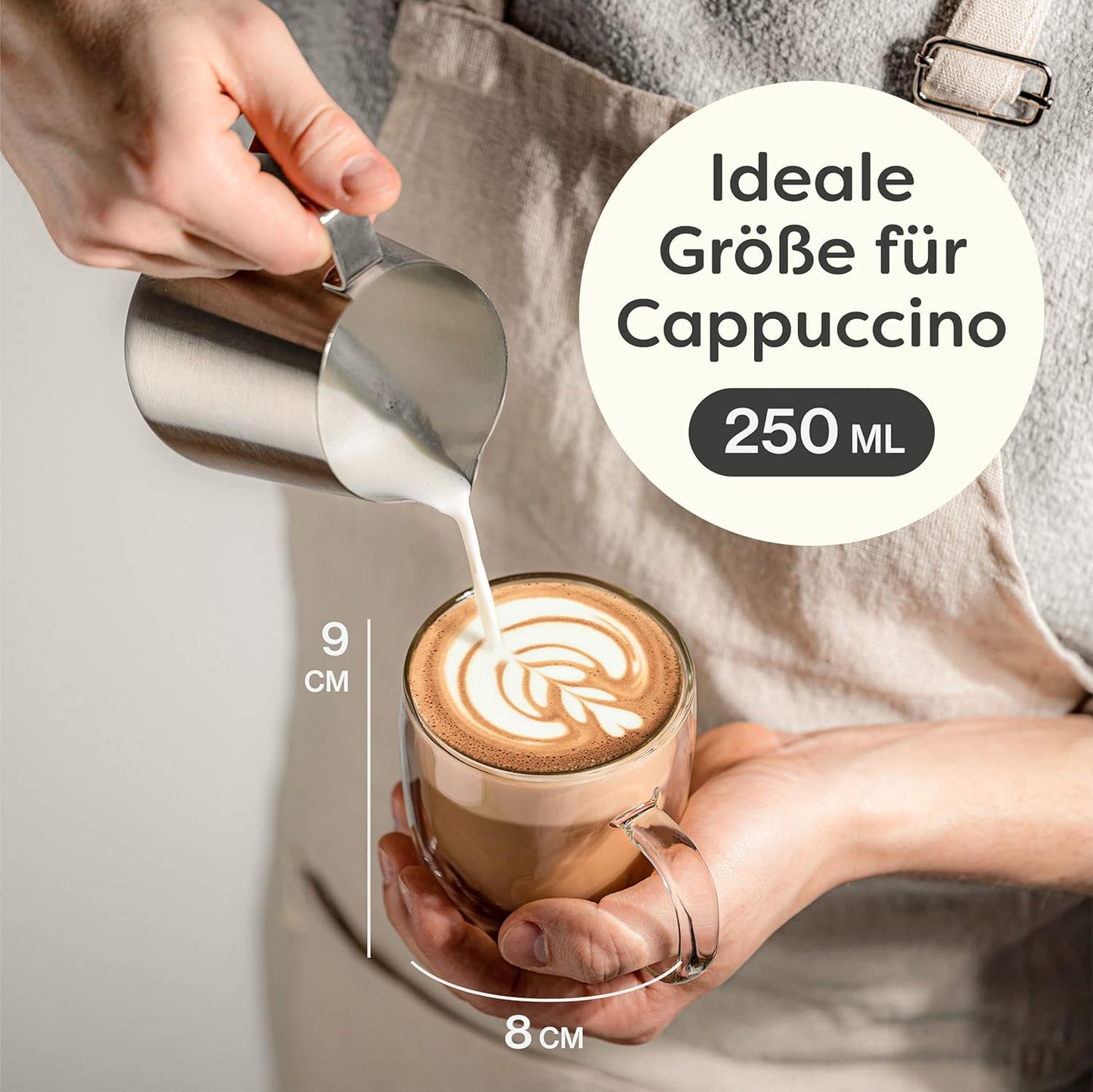 Cappuccinogläser Set Doppelwandig