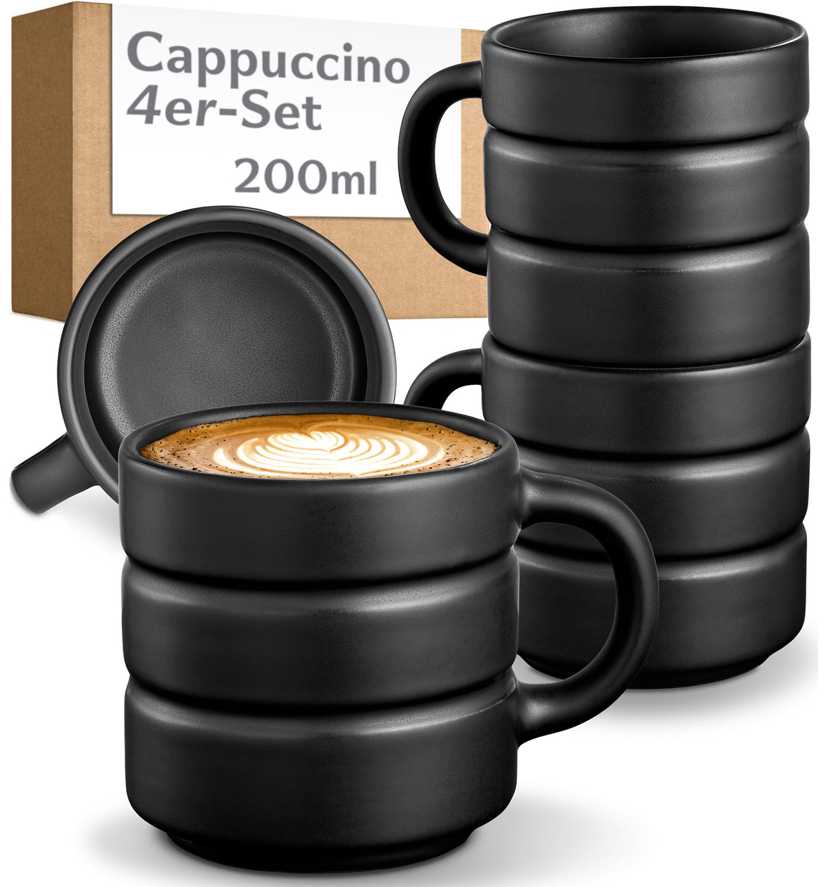 Kaffeetassen Set Rythm Schwarz – Cosumy