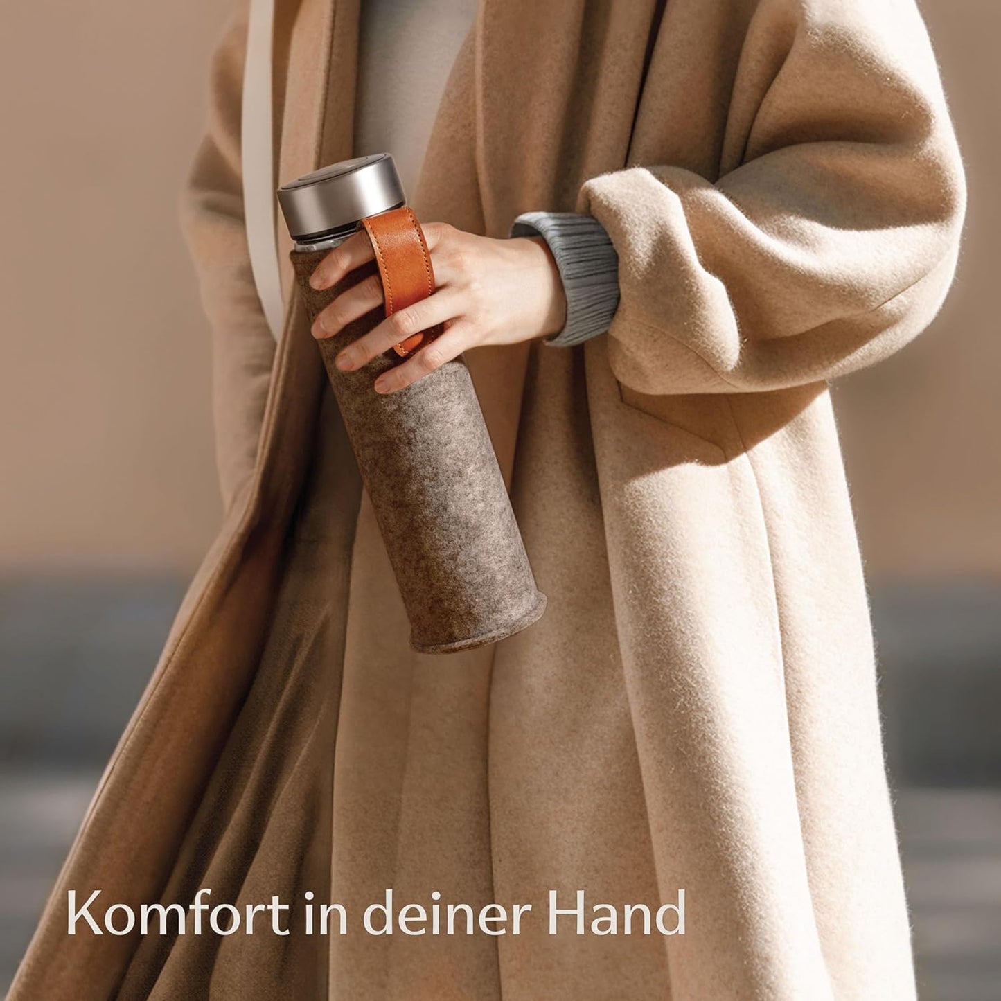 Isolierte Teeflasche Glas