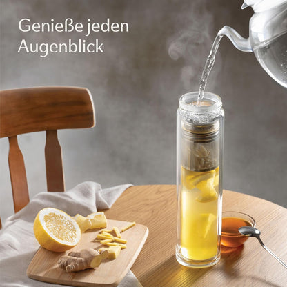 Isolierte Teeflasche Glas