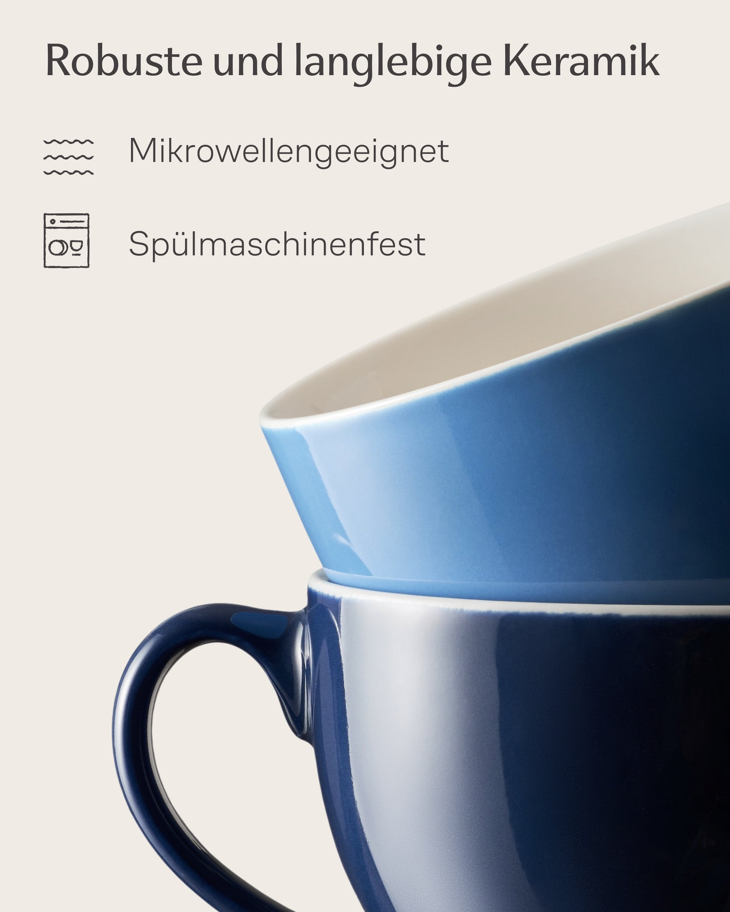 Cappuccinotassen Set Keramik – Cosumy