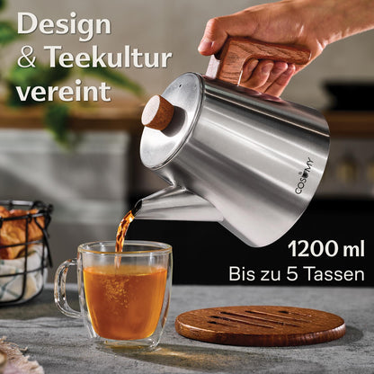 Teekanne Edelstahl 1,2l