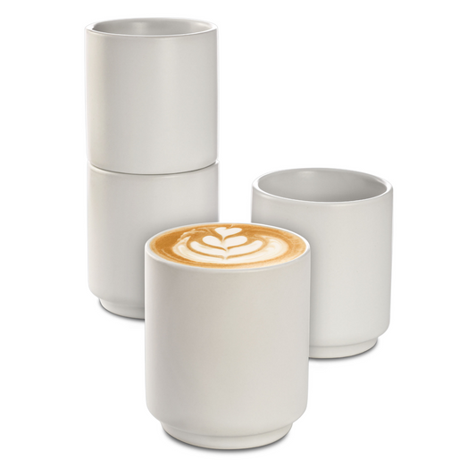 Cappuccino Tassen Set Stapelbar