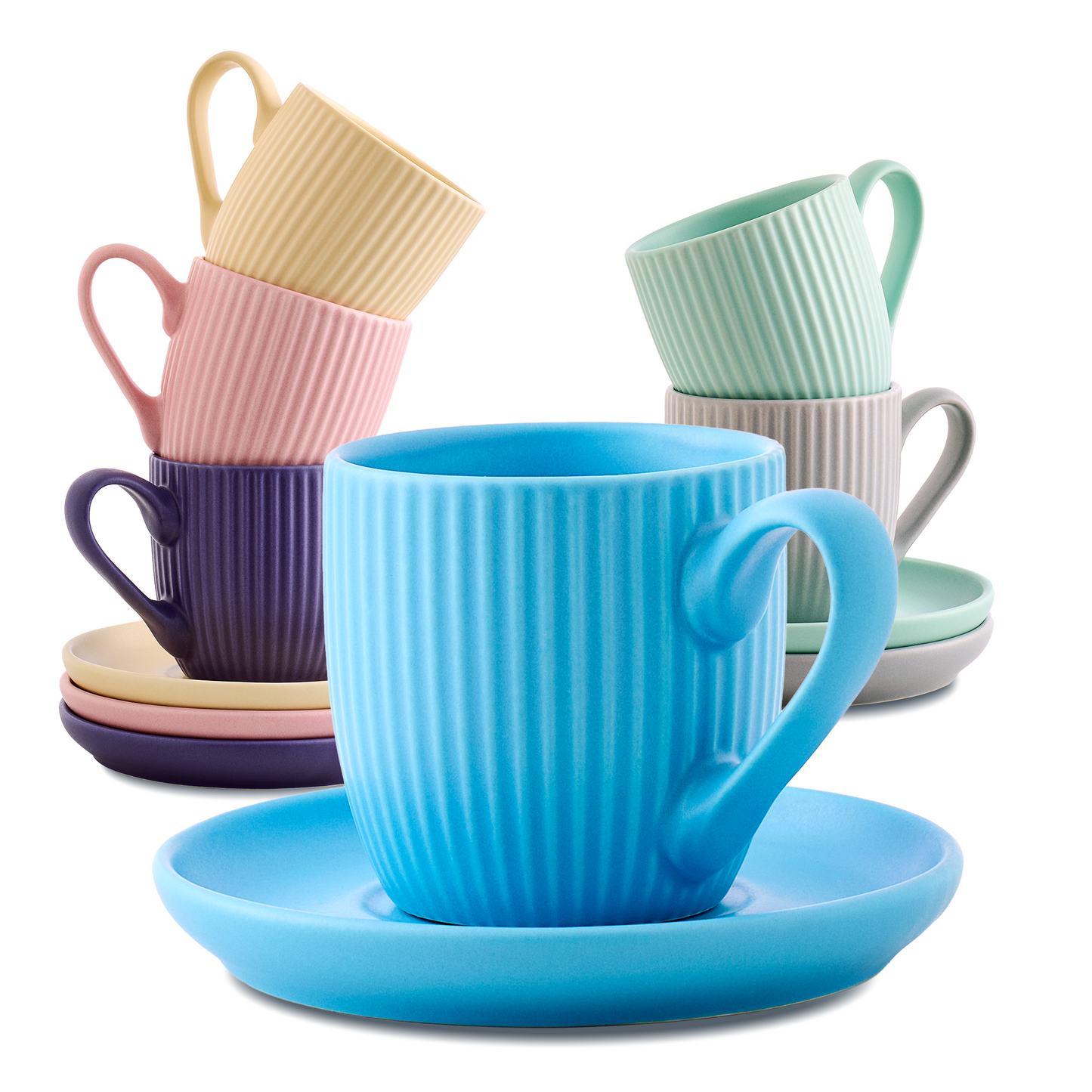 Kaffeeservice Pure Matte Pastel – Espressotassen Set