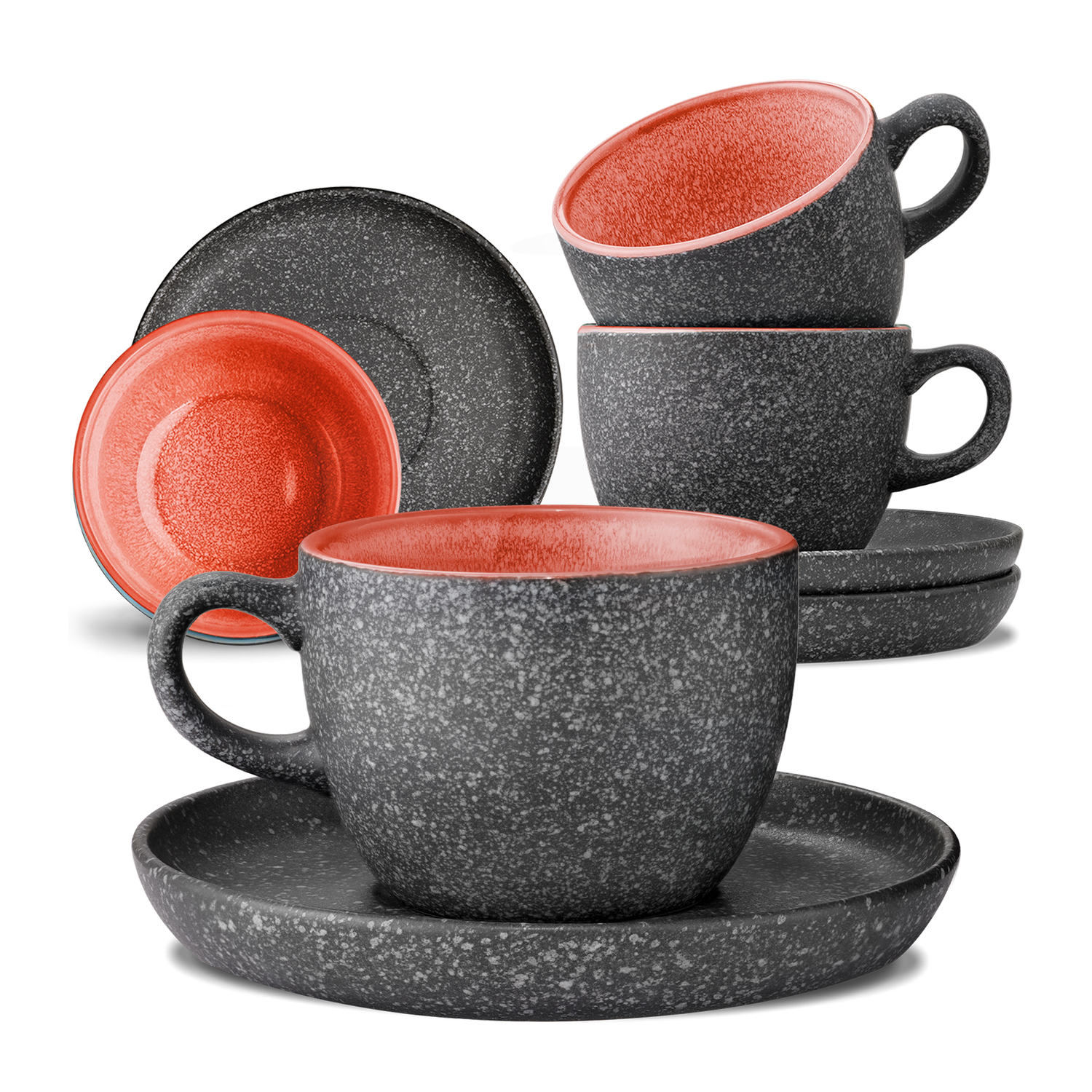 Cappuccinotassen Set Inner Radiance Rot – Cosumy