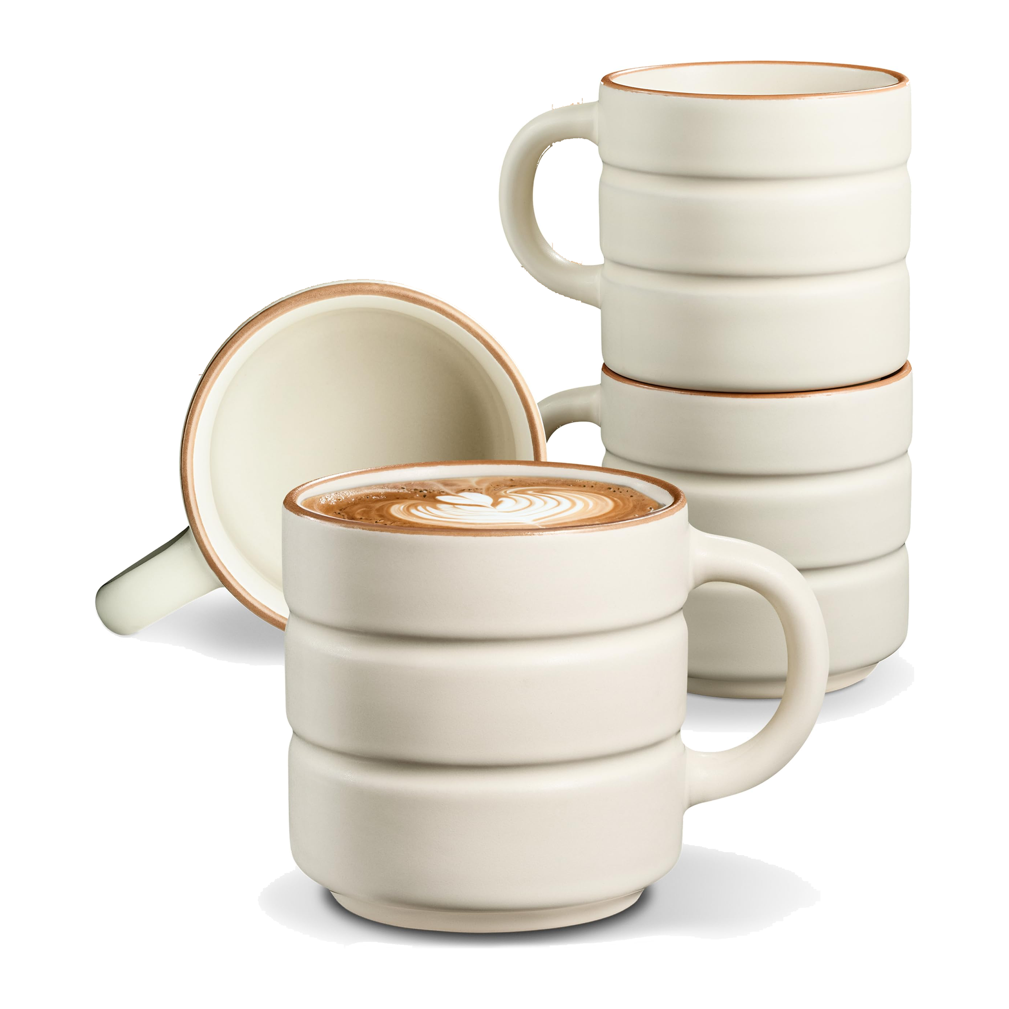 Kaffeetassen Set Rythm Beige mit Henkel – Hauptbild – Cosumy